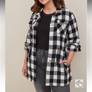 Torrid brushed cotton shacket